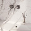 Brauer Brushed Edition Robinet mitigeur de lavabo encastré - bec courbé à droite - levier long et fin - modèle A2 PVD - inox brossé SW716035