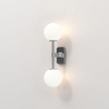 Astro Tacoma Twin Wandlamp/Plafondlamp - 230V - IP44 - bol - geribbeld - wit glas - chroom SW1569662