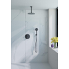 Fortifura Calvi ensemble de douche pluie encastré – douche de tête Ø 25 cm – bras de plafond 20 cm – douchette ronde 3 jets – noir mat SW1244916