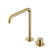 Hotbath Ace Wastafelmengkraan - hoog - opbouw - draaibare uitloop - zonder waste - PVD - geborsteld messing goud SW1117604