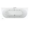 Riho Carolina whirlpool - 190x80x48cm - rechthoek - rechts - Hydro - met pootset - hoogglans wit SW699375