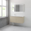 Bruynzeel Matera badmeubelset 56.5x120x50cm 1 kraangat 1 wasbak 4 lades met spiegel met softclose composite natuur eiken SW384401 Bruynzeel Matera badmeubelset 56.5x120x50cm 1 kraangat 1 wasbak 4 lades met spiegel met softclose composite natuur eiken SW384401