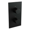 Brauer Black Edition inbouwthermostaat - inbouwdeel - 2 gladde knoppen - mat zwart SW538331