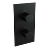 BRAUER Black Edition inbouwthermostaat - inclusief inbouwdeel - 2 gladde knoppen - mat zwart SW538331