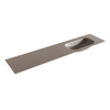 Mondiaz BIG small Smoke solid surface inbouw wastafel 200cm rechts SW435745 Mondiaz BIG small Smoke solid surface inbouw wastafel 200cm rechts SW435745