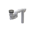 Villeroy & Boch viflow badwaste - voor baden - zonder zichtbaar overloopgat - grijs SW960240