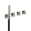 Hotbath Gal Set de finition robinet de baignoire/douche encastrable thermostatique avec 2 robinets d'arrêt sans bec Nickel brossé PVD SW656171 Hotbath Gal Set de finition robinet de baignoire/douche encastrable thermostatique avec 2 robinets d'arrêt sans bec Nickel brossé PVD SW656171