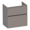 BRAUER Delight meuble sous-lavabo peu profond - 60x39x60cm - 2 tiroirs softclose - sans poignée - 1 découpe pour siphon - taupe mat SW1204155