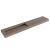 Mondiaz AVON wastafel - 250x46x12cm - wasbak links - zonder kraangat - smoke (antraciet) SW438646