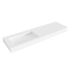 Mondiaz AVON wastafel - 160x46x12cm - wasbak links - zonder kraangat - talc (wit) SW425432