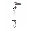 Fortifura Calvi Regendoucheset - thermostatisch - 30cm hoofddouche - gladde slang - ronde handdouche - draaibare baduitloop - mat zwart SW1592491