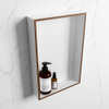 Mondiaz Easy nis 29.5x44.5x8cm voor Inbouw/opbouw 1 open vak Solid surface Talc/Rust SW643654