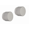 Crosswater Boutons striés - 2 pièces - Acier inoxydable brossé SW876253