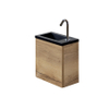 H&R Badmeubelen Slim Fonteinmeubel - 40x22x40cm - 1 deur - linksdraaiend - push to open - dark oak SW875478