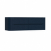 H&R Badmeubelen Juice Wastafelonderkast - 140x45x50cm - afgeronde hoeken - 4 lades - geïntegreerde greep - blue oak SW1490198