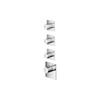 Hotbath Mate Afbouw deel Ext - 3 kr vierkant geb - geborsteld nikkel (RVS) SW74294