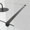 Crosswater GALLERY Stabilisatiestang - voor wandglas bevestiging - 10mm - glas - mat zwart SW700796