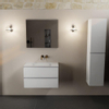Mondiaz AIVY Ensemble de meuble - 80x45x50cm - 0 trous de robinet - 1 vasque Urban Solid surface - Centre - 2 tiroirs - sans miroir - MDF Talc SW892144