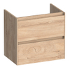 BRAUER Inspire meuble sous-lavabo peu profond 60 2 tiroirs softclose - sans poignées - 1 découpe pour siphon - Forest Wheat SW1200754