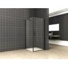 Wiesbaden Uni Douchecabine 100x100x200cm 8mm NANO Mat zwart SW545131 Wiesbaden Uni Douchecabine 100x100x200cm 8mm NANO Mat zwart SW545131