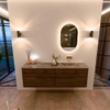 Mondiaz CIRO-DLUX Meuble de salle de bains - 160x45x50cm - lavabo en solid surface Sombra - 1 vasque à droite - sans trous de robinetterie - 4 tiroirs - Dusk SW1533415