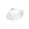 INK Matrix lave-mains - 27x27x10cm - trou robinet centre - sans trop-plein - blanc mat SW647502