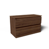 Saniclass Prime Vita Badkamermeubelset - 100x46x60cm - topblad - zonder kraangat - 2 lades - mat noten (hout) SW1439458