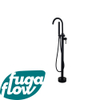 FugaFlow Eccelente Sobrado Robinet de bain hors sol 107.8cm avec douchette Noir mat SW1123184