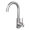 Brauer Brushed carving Mitigeur de lavabo sur plage - haut - pivotant - bec rond - modèle A - PVD - inox brossé SW716011