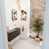 Mondiaz JOYA-DLUX Meuble de toilette 90cm - couleur Shadow - Vasque FAYE position Droite Sans trou de robinet couleur Sombra. SW1425199