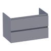 BRAUER Joy meuble sous-lavabo 80 2 tiroirs softclose - sans poignées - 1 découpe pour siphon - gris mat SW1201187