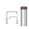 Quooker BE Nordic Square Twintaps kokendwaterkraan - draaibare uitloop - PRO3 reservoir - Warm / kokend water - Chroom SW795631