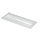 Ink Aspekt lavabo - 120x45x1.5cm - simple vasque - 2 trous de robinet - blanc brillant SW439535
