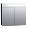 Saniclass Double Face spiegelkast 80x70x15cm 2 deuren met LED verlichting Zwart SW24965 Saniclass Double Face spiegelkast 80x70x15cm 2 deuren met LED verlichting Zwart SW24965