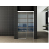 Wiesbaden Puerta Nisdeur - met 1 schuifdeur - 110x200cm - 8mm - nano helder glas - chroom SW295884