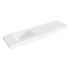 Mondiaz CLOUD Talc Lavabo suspendu - 180cm - lavabo à gauche - bord 12cm - Solid Surface Talc SW433658