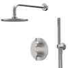 Xenz Duero Ensemble de douche encastré thermostatique avec partie encastrée et set de douchette Inox SW379613