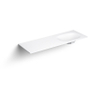 Clou Hammock wastafelblad 140x50.3x14.5cm enkele waskom rechts aluite wit mat SW108237 Clou Hammock wastafelblad 140x50.3x14.5cm enkele waskom rechts aluite wit mat SW108237
