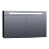 Saniclass 2.0 spiegelkast 120x70x15cm verlichting geintegreerd rechthoek 2 draaideuren Hoogglans Zwart MDF SW371644 Saniclass 2.0 spiegelkast 120x70x15cm verlichting geintegreerd rechthoek 2 draaideuren Hoogglans Zwart MDF SW371644