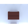 H&R Badmeubelen Infinity Wastafelonderkast - 80x44.8x55cm - 3D-front - 2 lades - greeploos - terra mat SW873381