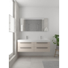 Bruynzeel Bando badmeubelset 150x45cm 2 kraangaten 2 wasbakken 4 lades met spiegel met softclose Composiet kasjmier grijs SW383509 Bruynzeel Bando badmeubelset 150x45cm 2 kraangaten 2 wasbakken 4 lades met spiegel met softclose Composiet kasjmier grijs SW383509