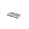 Ink Pitch wastafel - 80x45x9cm - zonder kraangat - mat calacatta (wit) SW693300