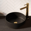 BRAUER Circle Vasque à poser - 36x36cm - ronde - céramique - noir mat SW721033