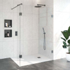 BRAUER Void paroi de douche à l'italienne verre clair 140x200 avec paroi latérale 30 incl. traitement anticalcaire PVD gunmetal brossé SW723946