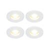 QAZQA Shed Spot encastrable - lot de 4 - 8.5x8.5cm - IP54 - Rond - Blanc SW1210155