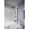 Crosswater Clear 6 Paroi Fixe de Douche - 90x150cm - gauche - /droite - Noir Mat SW876130