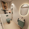MONDIAZ TURE-DLUX Meuble toilette - 40cm - Army - EDEN - vasque Ostra - position centrale - sans trou de robinet SW1104715