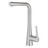 GROHE Zedra Mitigeur de cuisine - bec en L - SuperSteel brossé SW479457