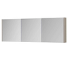 INK SPK1 Armoire de toilette - 180x14x60cm - 3 portes - miroir double face - interrupteur et prise de courant - MDF laqué gris cachemire mat SW798137