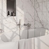 Robinet de baignoire Brauer à finition brossée - ensemble de douche - douchette à main 1 fonction - bouton sculpté - PVD - Inox brossé SW1164648